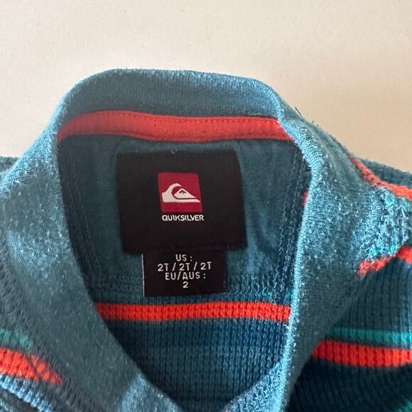 Quiksilver Boys Waffle Stripe Long Sleeve Top - 2T - Picture 3 of 4